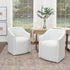 Rafa Performance Dining Chair with Casters – Comfortable Dining Armchair | Elegant Dining Chairs | Kinwell Furniture | Durable Performance Fabric